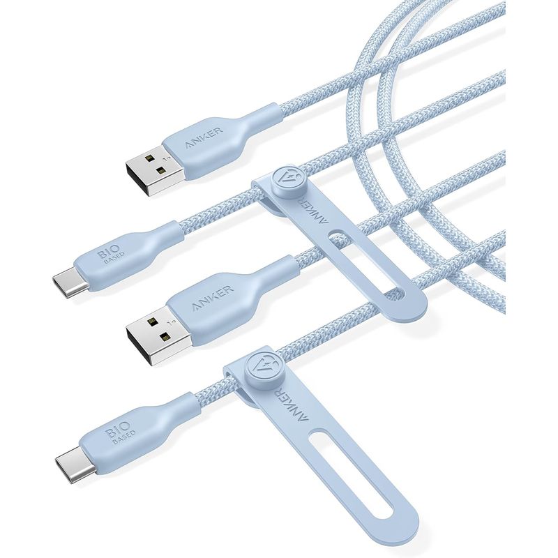 ANKER - Cable USB C Bio-Briaded Anker 2 Pack 6ft Rápido Carga