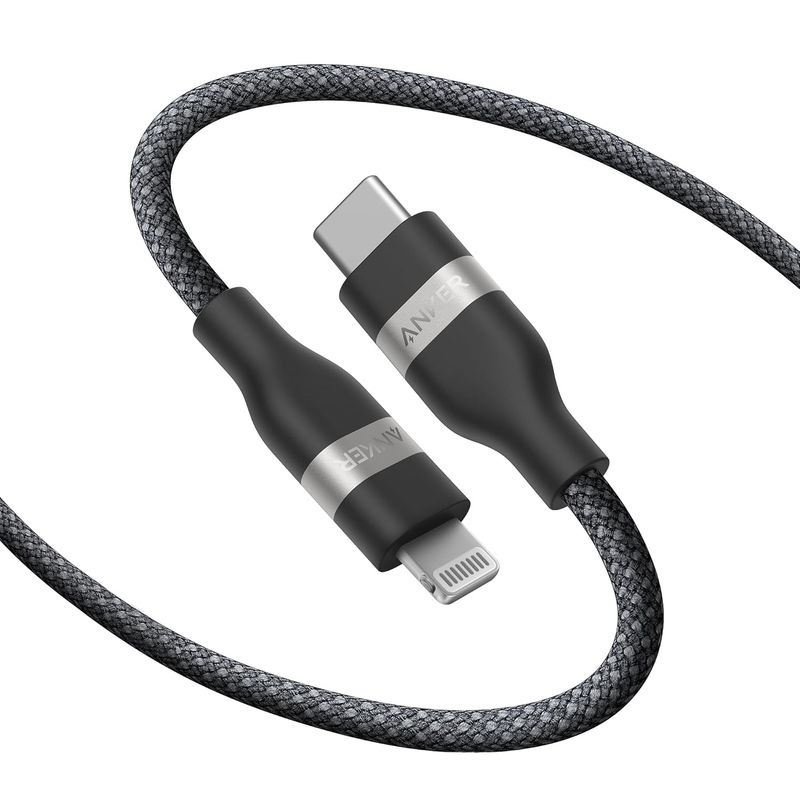ANKER - Cable USB C a Lightning Anker Rizado Carga Rápida 6FT