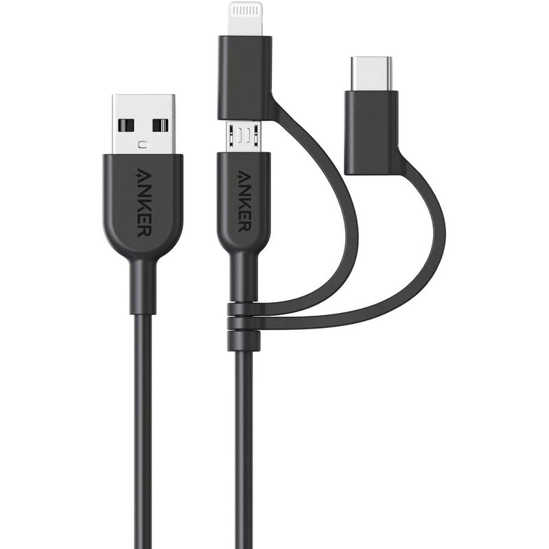 ANKER - Cable 3-en-1 Anker Powerline II LightningType CMicro USB