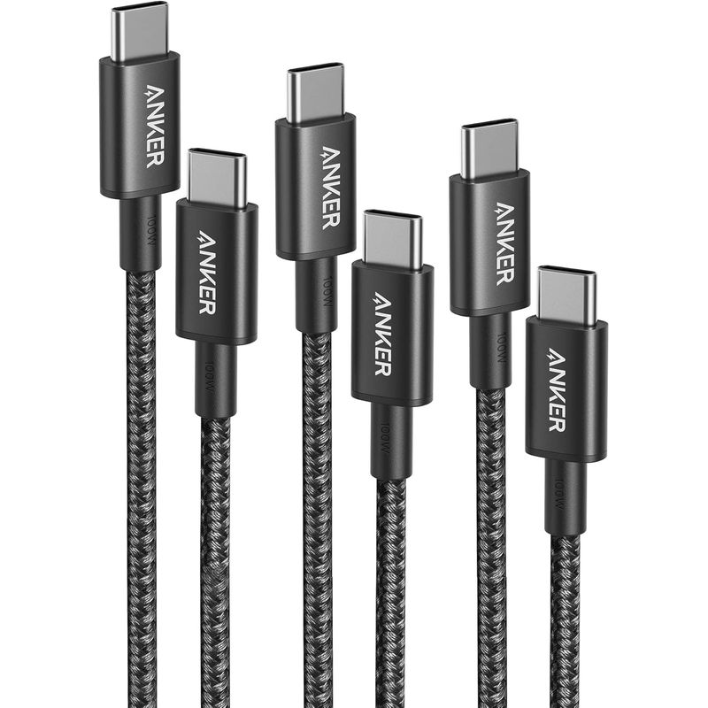 ANKER - Cable USB C a USB C Anker carga rápida 100W 33610FT