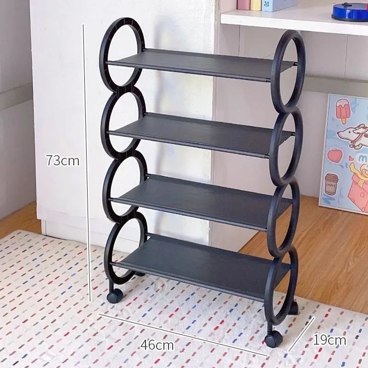 GENERICO - Zapatero 4 Niveles Ondular Organizador De Zapatos