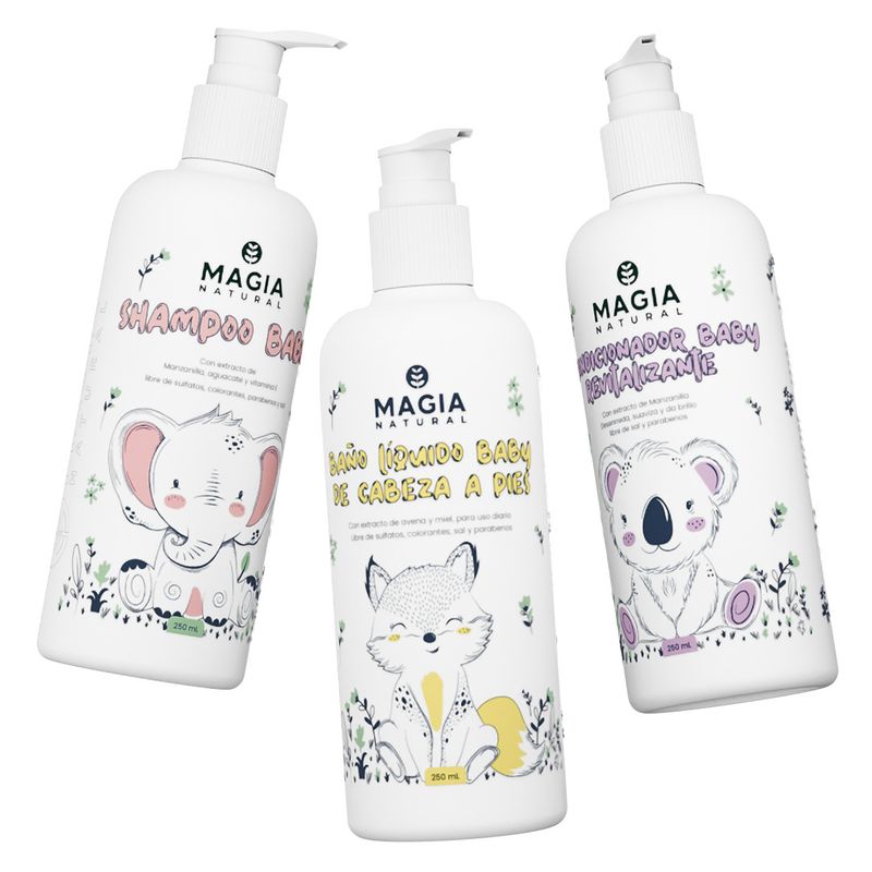 MAGIA NATURAL - Kit de Baño Para Bebes 500ml - Magia Natural
