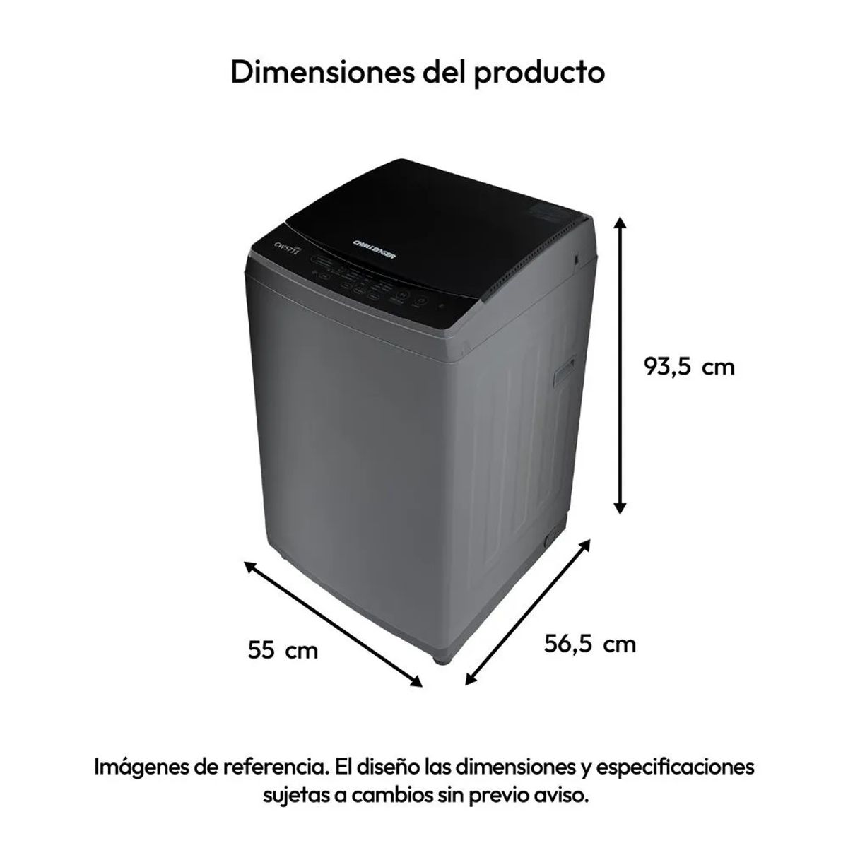 CHALLENGER - Lavadora Challenger Carga Superior 11 Kg CW5711 Gris