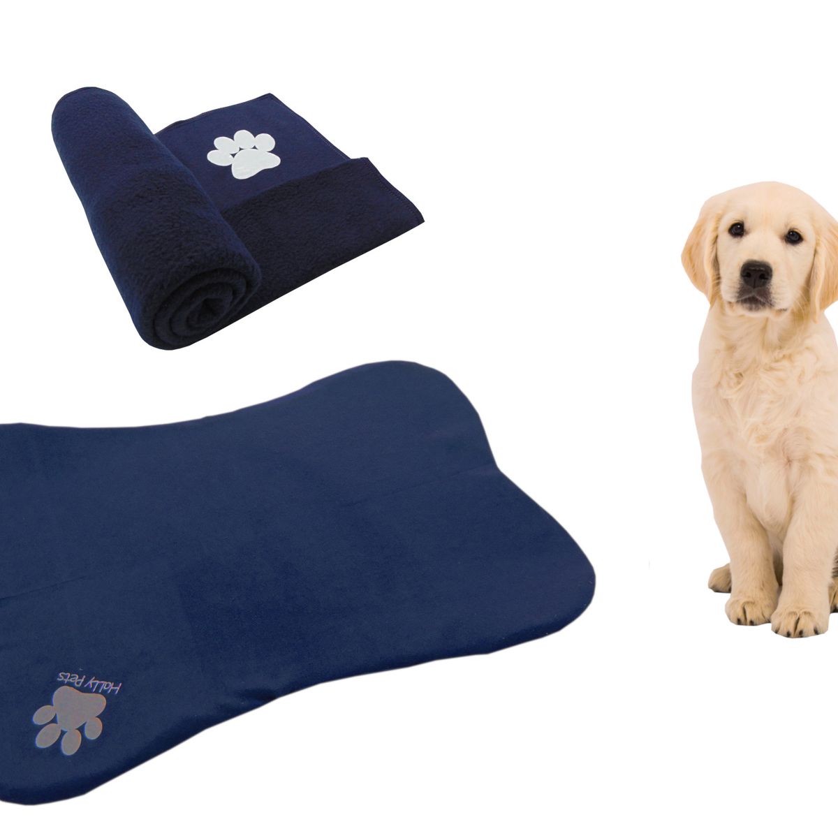 HALLY PET - Tapete Con Forma  de Hueso + Cobija Grande