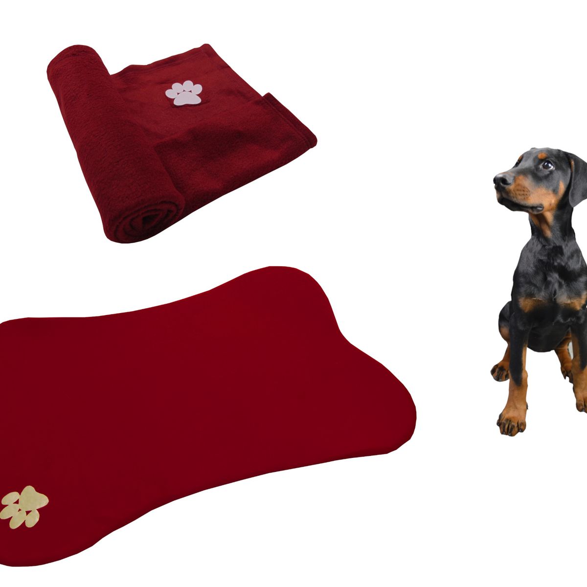 HALLY PET - Tapete Con Forma  de Hueso + Cobija Grande