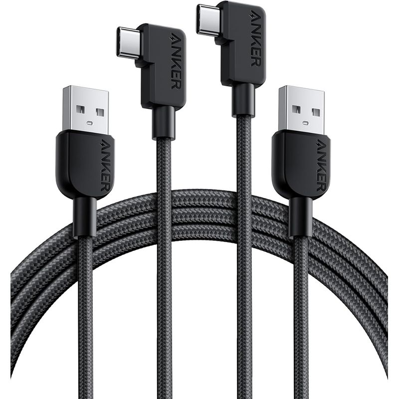 ANKER - Cable Anker 2 Pack 6ft USB A a USB C 90° Braided Duradero