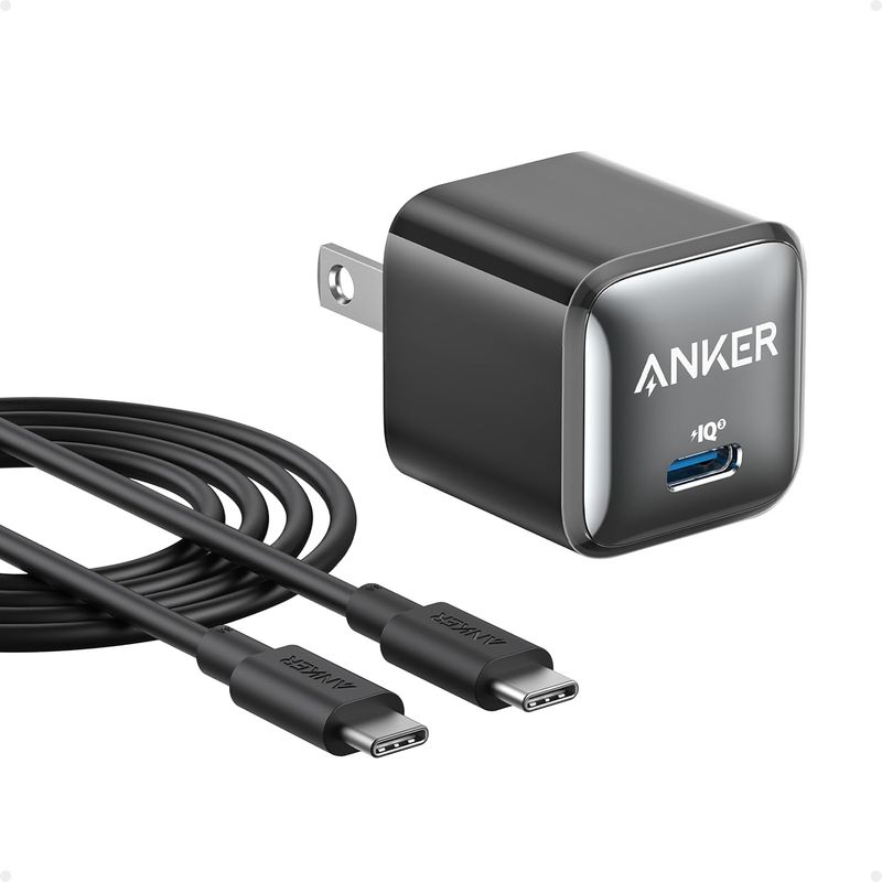 ANKER - Cargador Anker USB C 20W PIQ 30 Rápido para iPhone y más