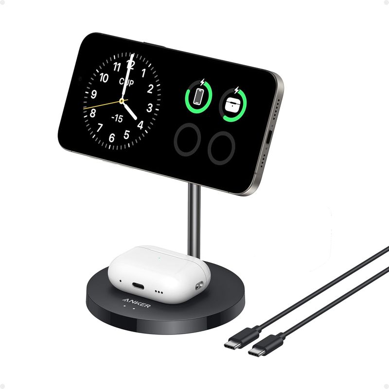 ANKER - Cargador MagSafe Anker MagGo 15W Stand Qi2 iPhone 1615