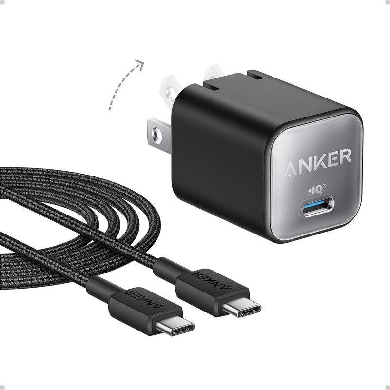 ANKER - Cargador USB C Anker Nano 30W PIQ 30 Rápido Compatibles