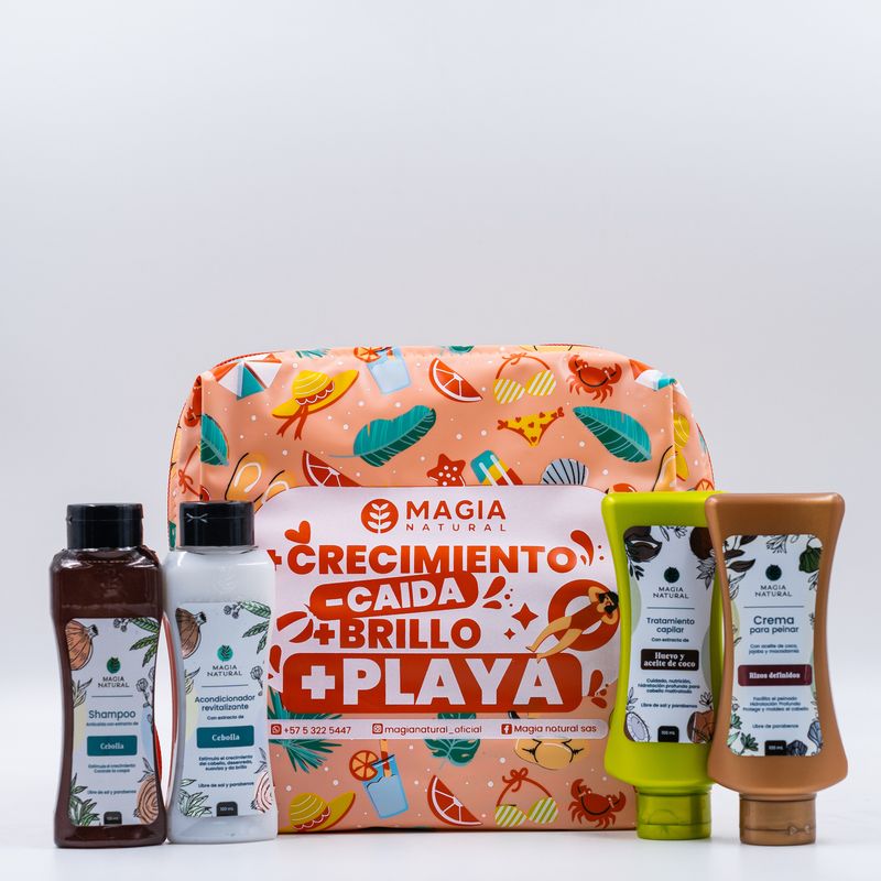 MAGIA NATURAL - Kit Capilar Viajero con Cebolla Huevos y Crema de Rizos 100ml - Magia Natural