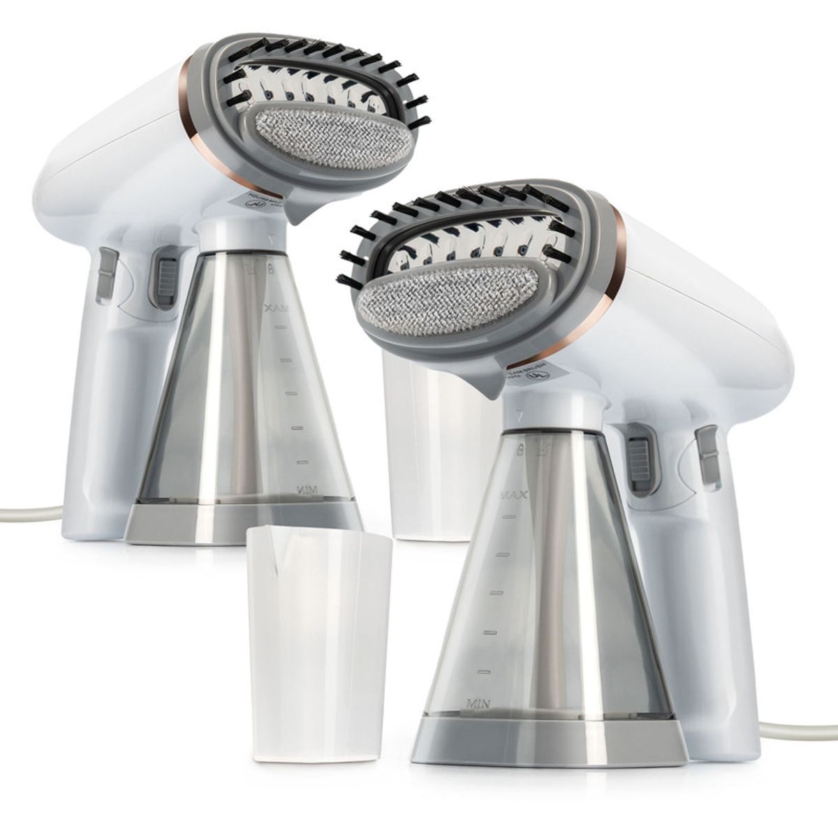 ENERGY PLUS - Set x2 Plancha Vapor Vertical Portátil 1155W Elimina Arrugas