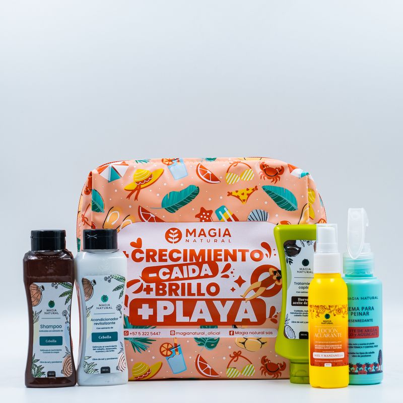 MAGIA NATURAL - Kit Capilar Viajero con Cebolla - Huevo - Desenredante y Loción Aclarante 100ml - Magia Natural