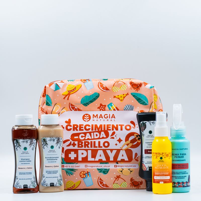 MAGIA NATURAL - Kit Capilar Viajero con Romero y Quina - Frutas - Desenredante y Loción Aclarante 100ml - Magia Natural
