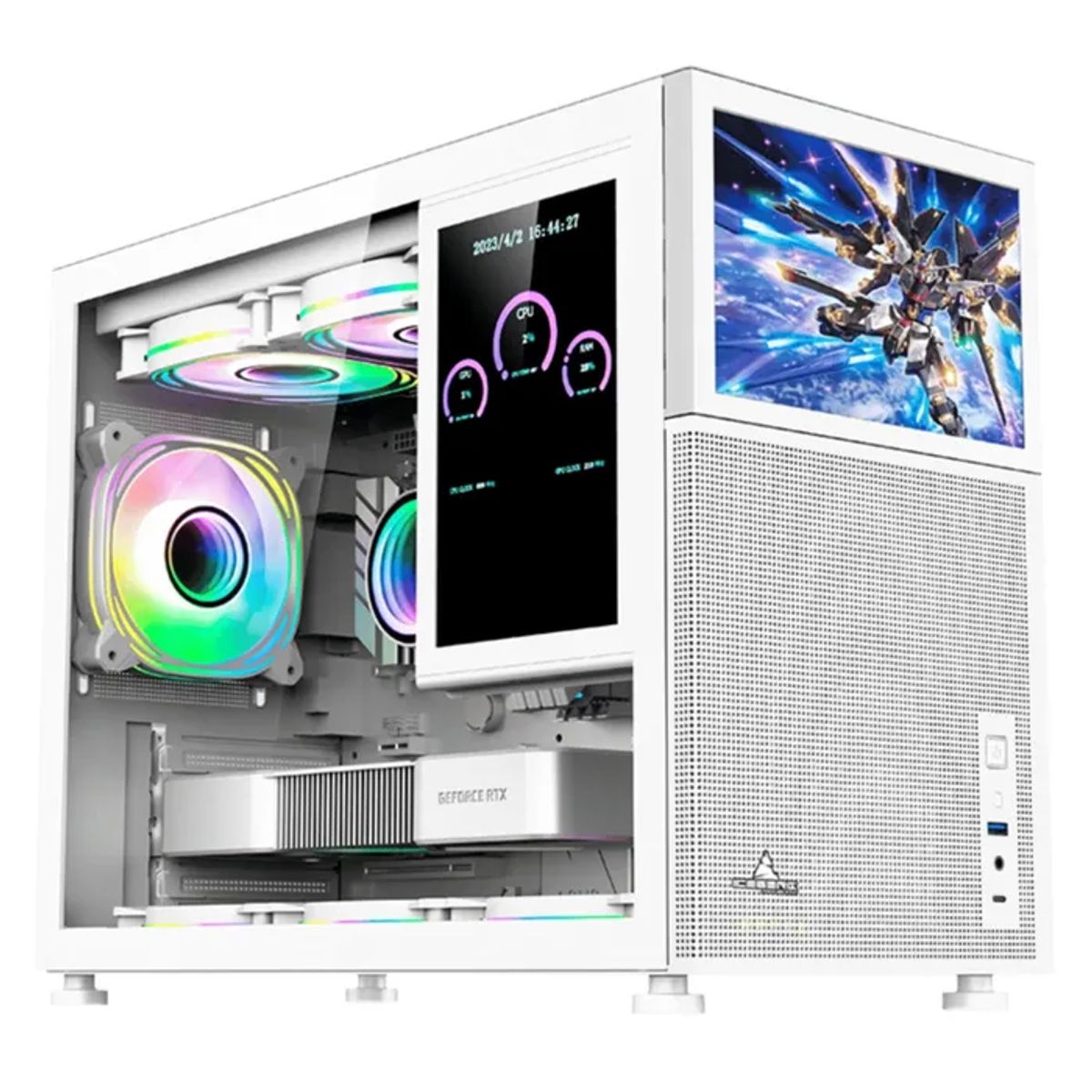 ICEBERG - Chasis Iceberg Optical M Pantalla IPS 4 Ventiladores Blanco