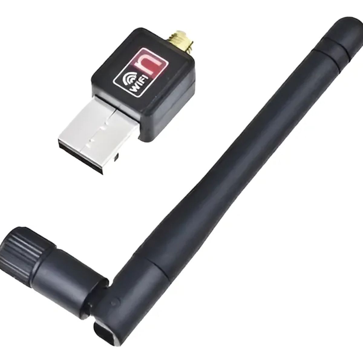 GENERICO - Adaptador Wifi Usb Antena 802iin 802-1 Wireless Negro 24ghz