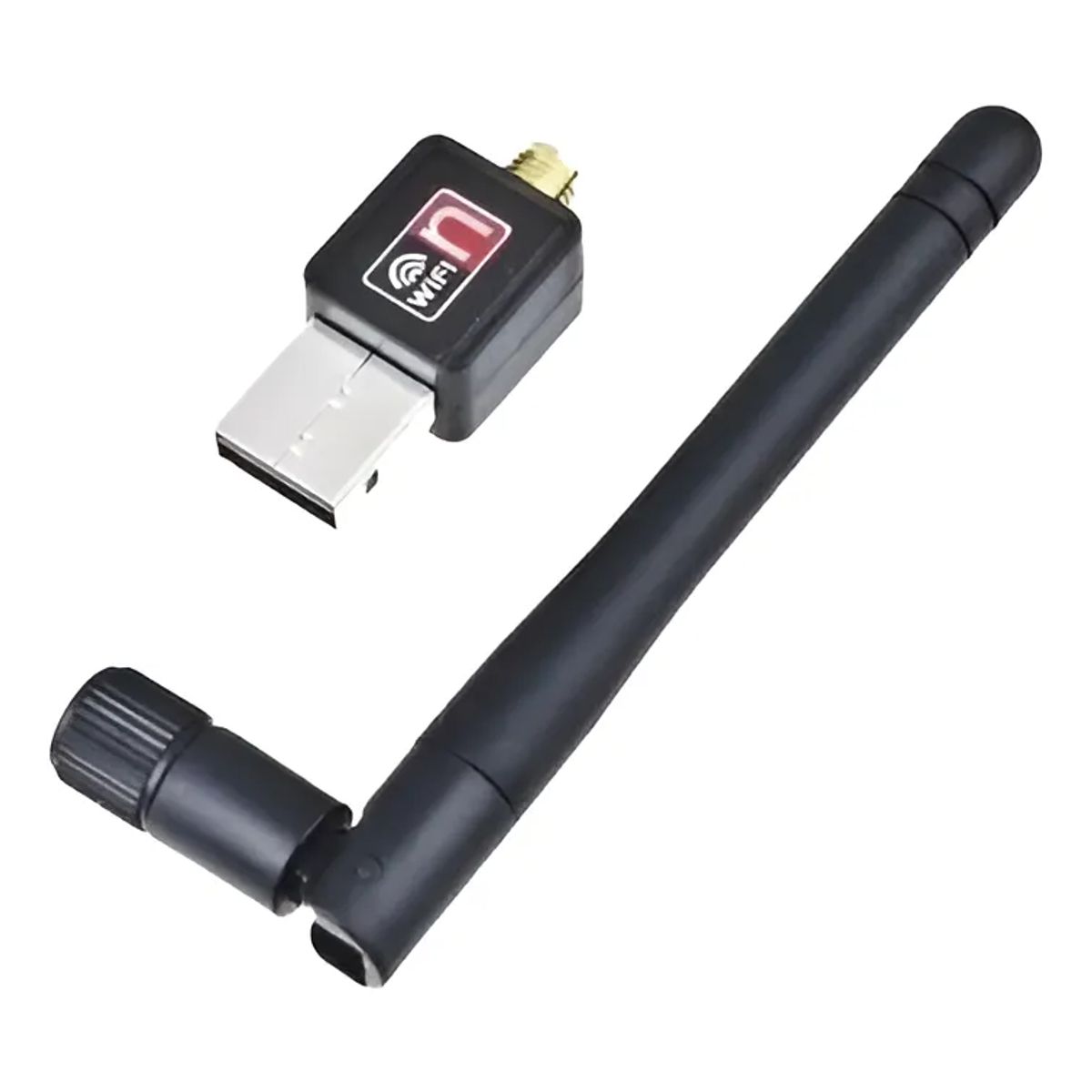 GENERICO - Adaptador Wifi Usb Antena 802iin 802-1 Wireless Negro 24ghz
