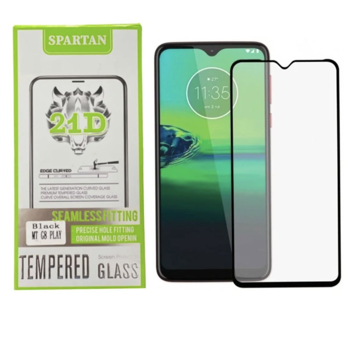 GENERICO - Vidrio Templado Para Celular Motorola G8 Play Black