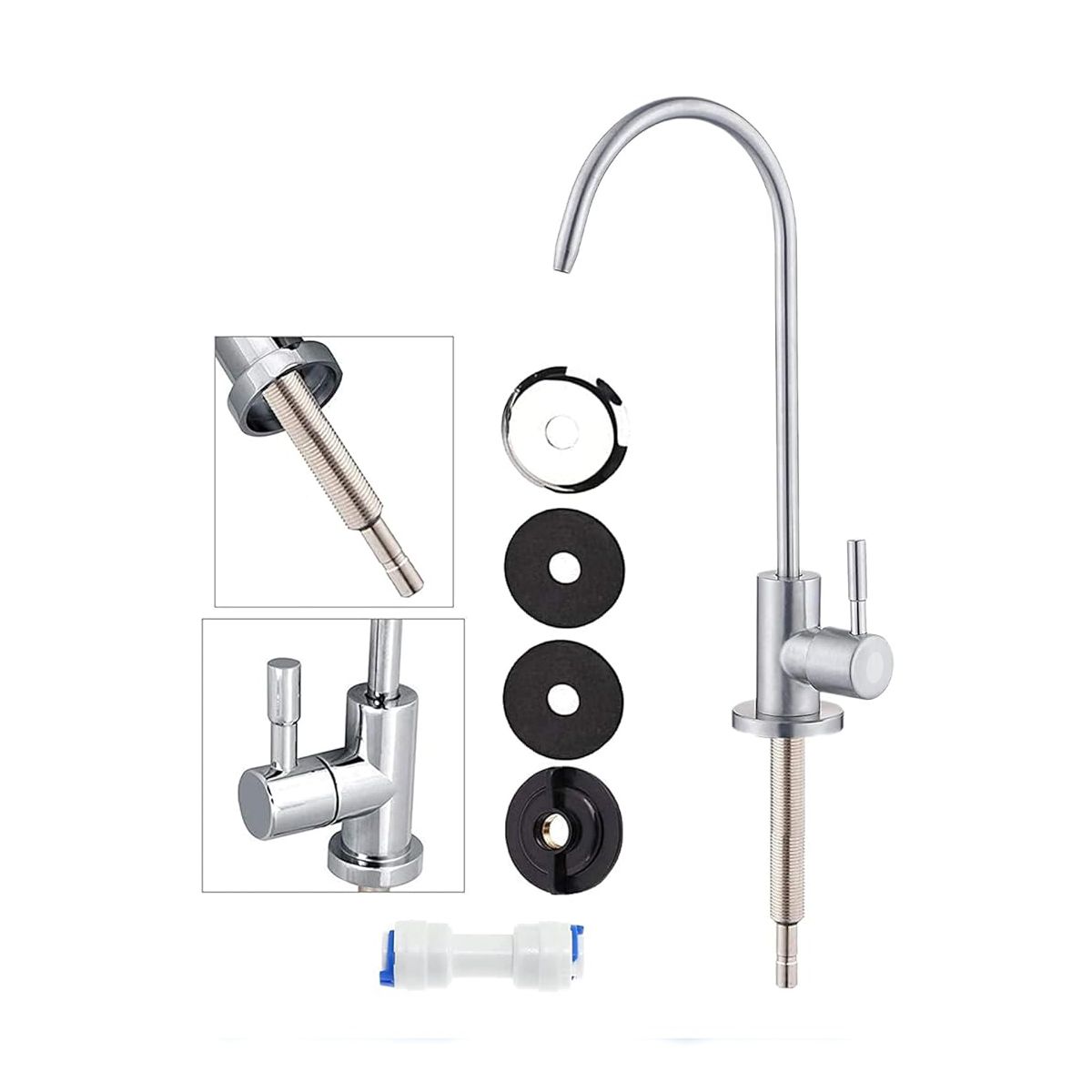 GENERICO - Grifería Tames Brillante Acero 304 Para Conectar Filtro De Agua