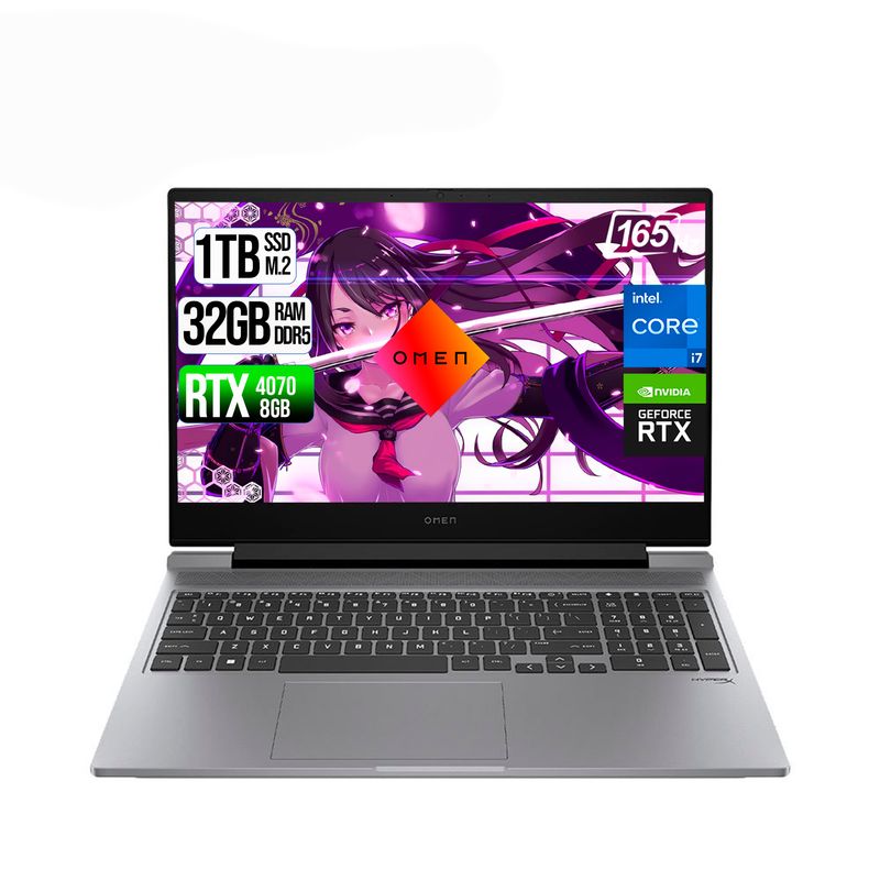 HP - HP OMEN INTEL CORE I714700HX- RTX 4070 8GB SSD 1TB RAM 32GB LED 16" FHD 165Hz