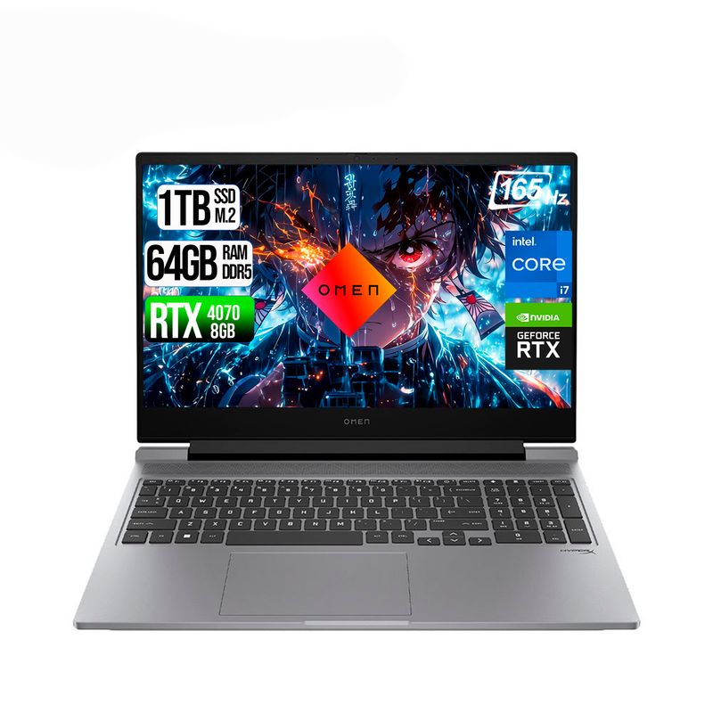 HP - HP OMEN INTEL CORE I714700HX- RTX 4070 8GB SSD 1TB RAM 64GB LED 16" FHD 165Hz