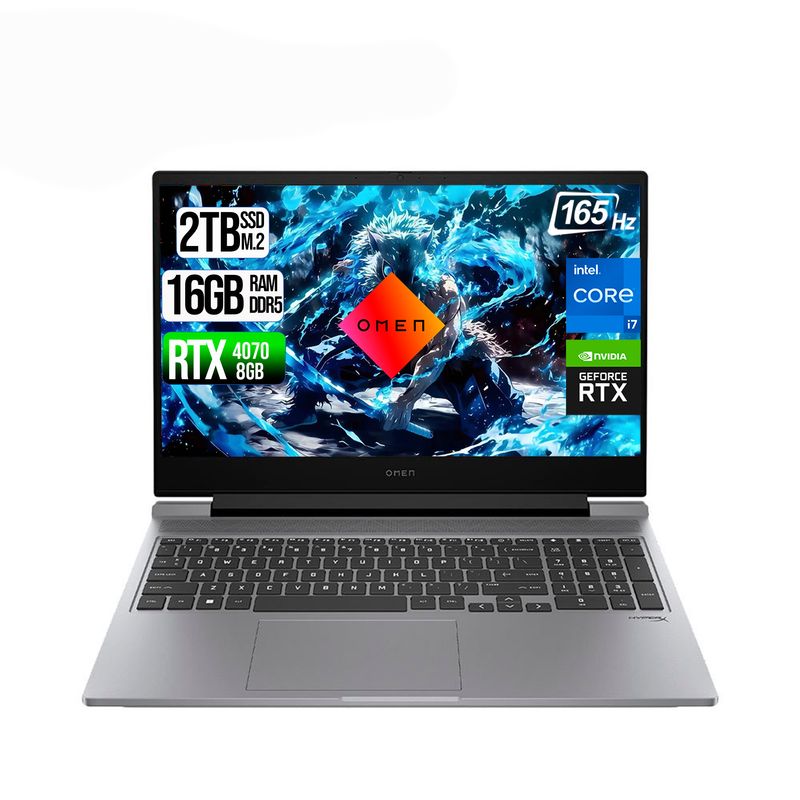 HP - HP OMEN INTEL CORE I714700HX- RTX 4070 8GB SSD 2TB RAM 16GB LED 16" FHD 165Hz