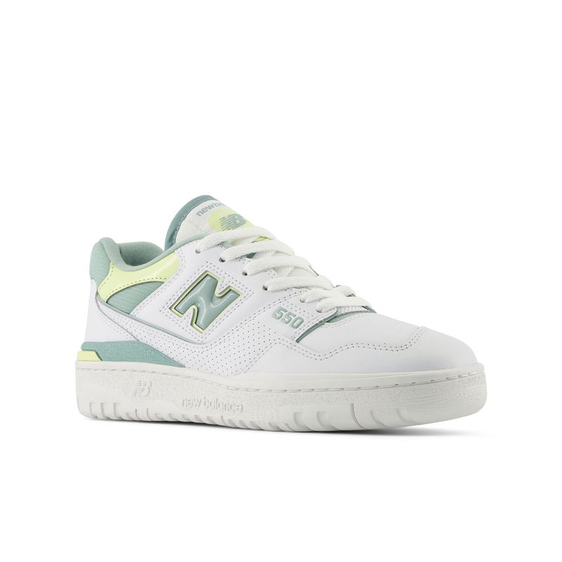 NEW BALANCE - Tenis Deportivos New Balance 550 Blanco/Verde Para Mujer