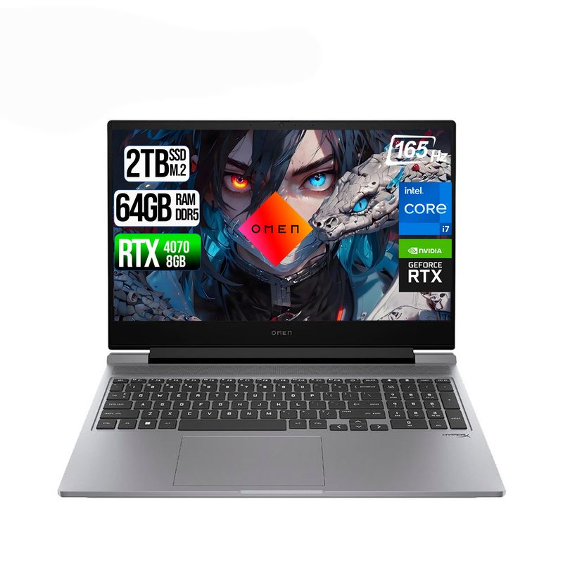 HP - HP OMEN INTEL CORE I714700HX- RTX 4070 8GB SSD 2TB RAM 64GB LED 16" FHD 165Hz