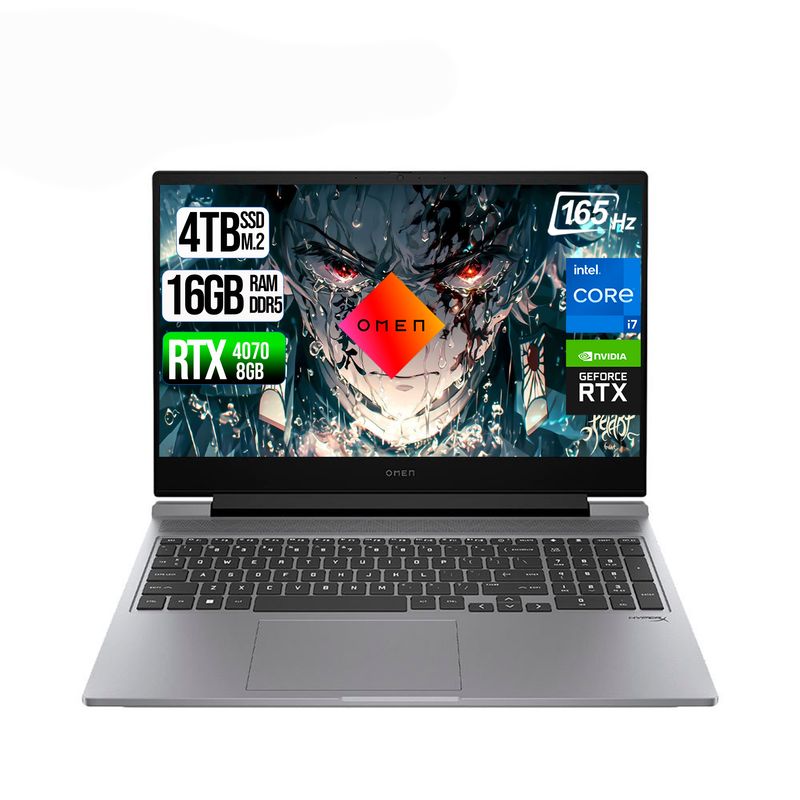 HP - HP OMEN INTEL CORE I7 14700HX- RTX 4070 8GB SSD 4TB RAM 16GB LED 16" FHD 165Hz