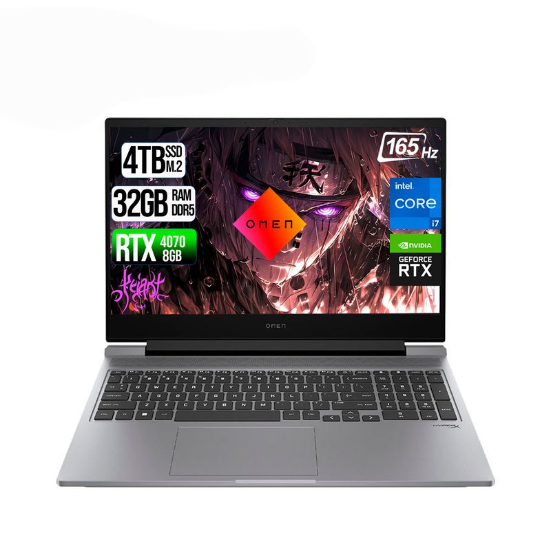 HP - HP OMEN INTEL CORE I7 14700HX- RTX 4070 8GB SSD 4TB RAM 32GB LED 16" FHD 165Hz