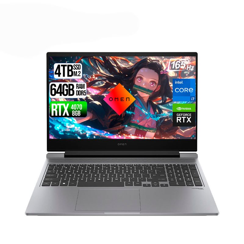 HP - HP OMEN INTEL CORE I7 14700HX- RTX 4070 8GB SSD 4TB RAM 64GB LED 16" FHD 165Hz