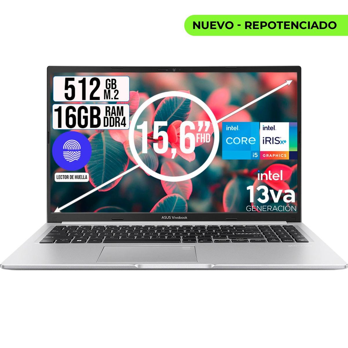 ASUS - PORTATIL ASUS VIVOBOOK INTEL CORE I5-13420H SSD 512GB RAM 16GB LED 15,6