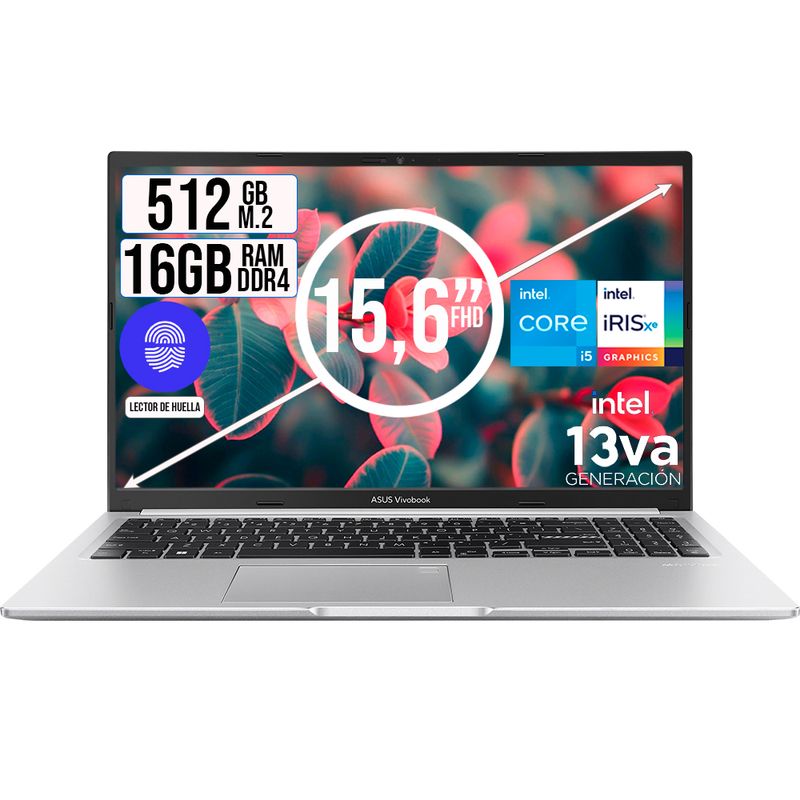 ASUS - PORTATIL ASUS VIVOBOOK INTEL CORE I5-13420H SSD 512GB RAM 16GB LED 15,6