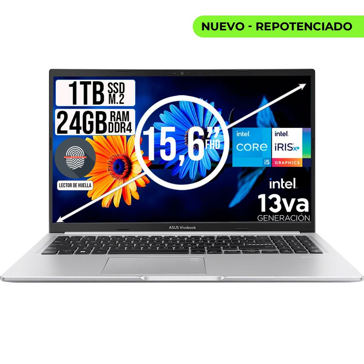 ASUS - Portátil Asus Vivobook Intel Core i5 13420H 24GB RAM 1TB SSD 156