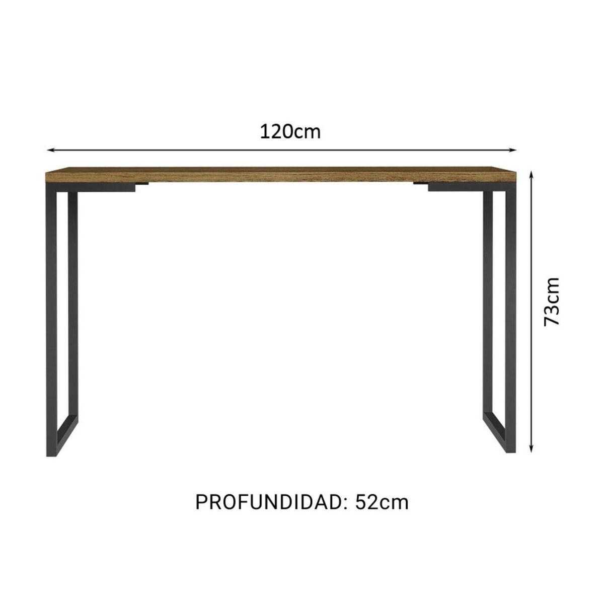MADESA - Escritorio de Oficina Industrial Madesa de 120 cm Marrón