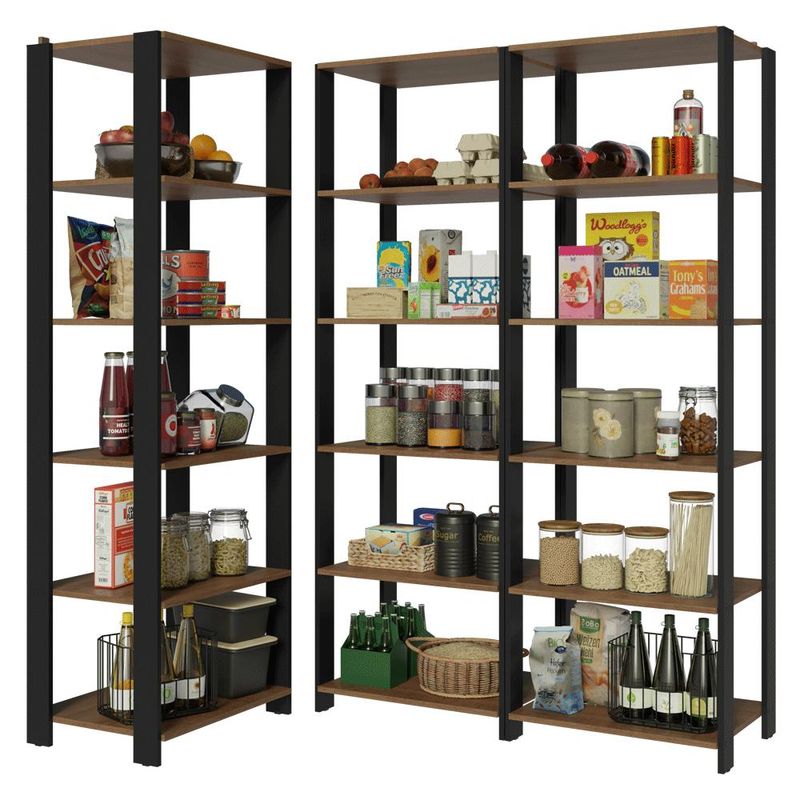 MADESA - Estante Multiuso Organizador Despensa de Esquina 15 Repizas 177cm - Marrón
