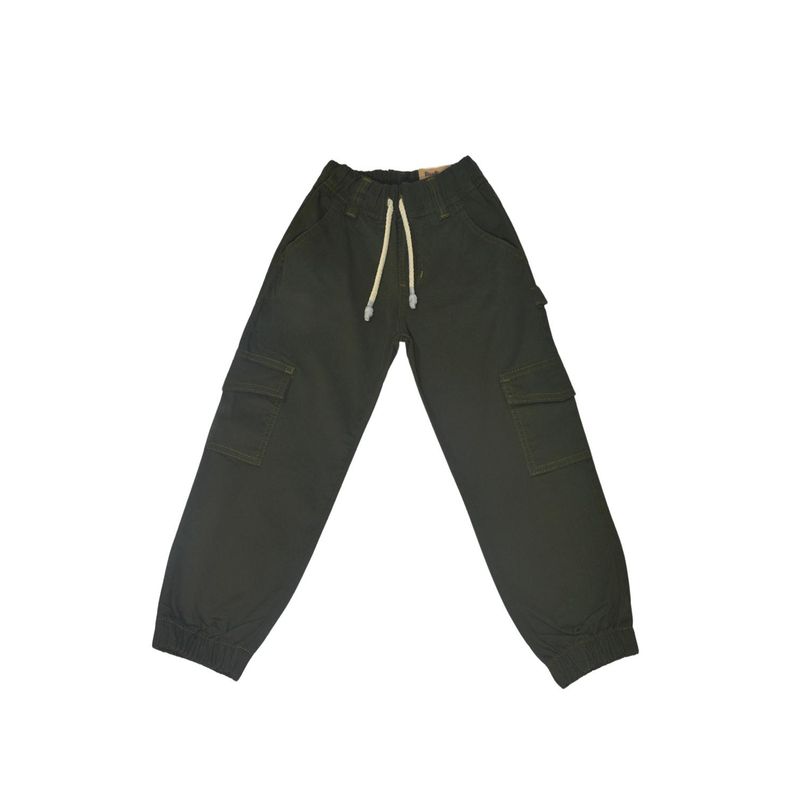 BIGBOYS - Drill Jogger Cargo Verde Niño