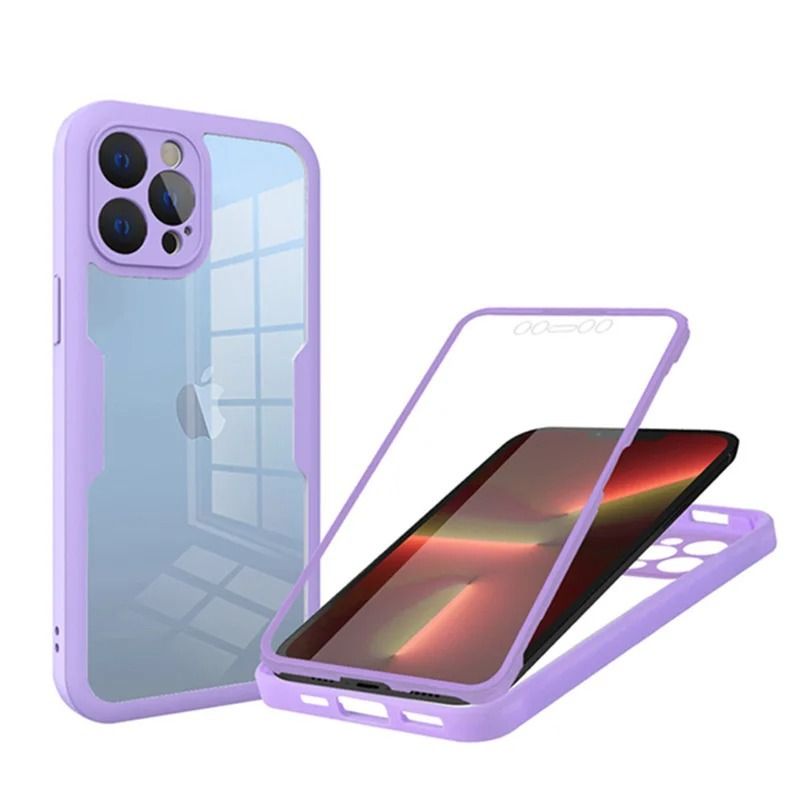 GENERICO - Estuche Protector Case Funda Full 360 Para Iphone 16 Pro Max Lila
