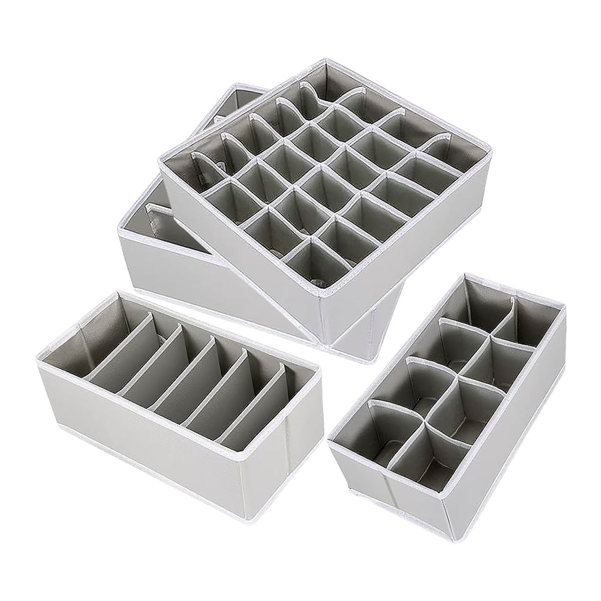 STAY ELIT - Organizador De Ropa Interior Y Divisor De Cajones Set De 4 Color Gris