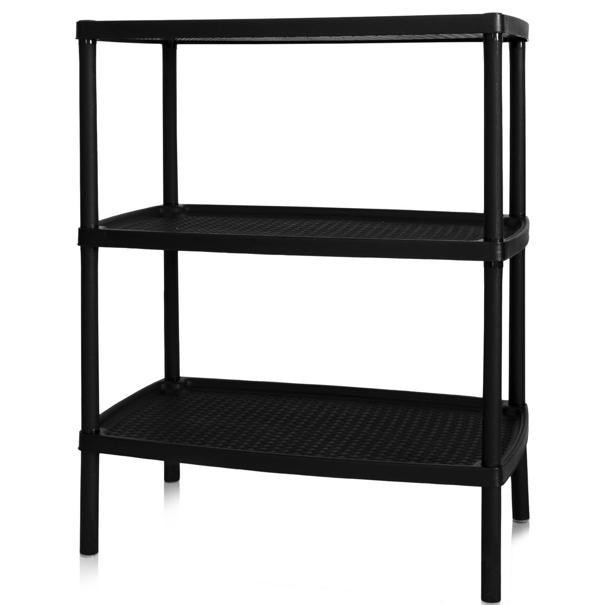 PLASTIRED - MESA RECTANGULAR TRES NIVELES CAFE PLASTICA