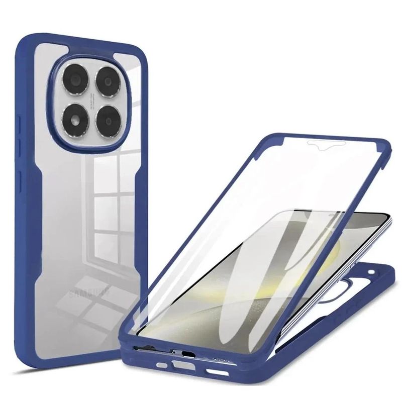 GENERICO - Estuche Protector Funda 360 Para Redmi note 14 Pro / Pro Plus Azul