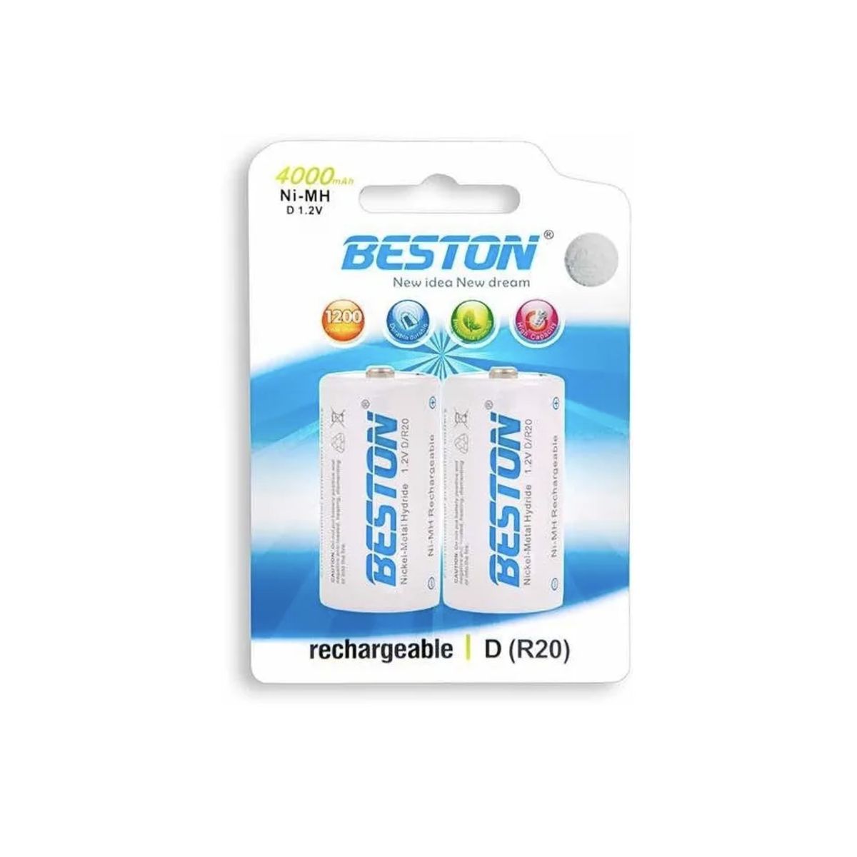 BESTON - Pila D Beston Recargable X 2