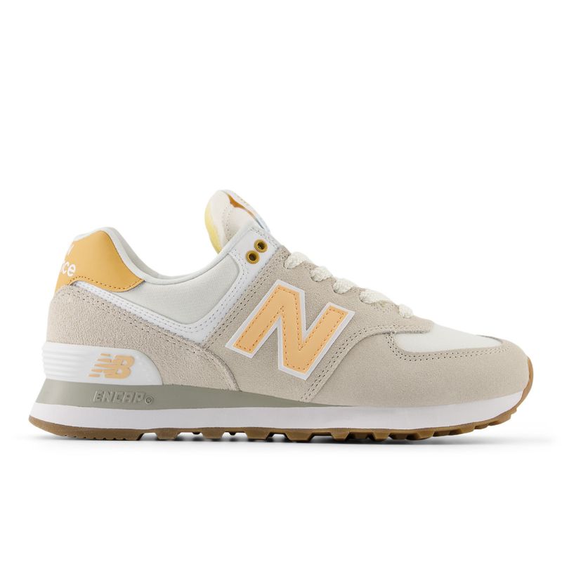 NEW BALANCE - Tenis New Balance 574 Mujer-Gris/Naranja