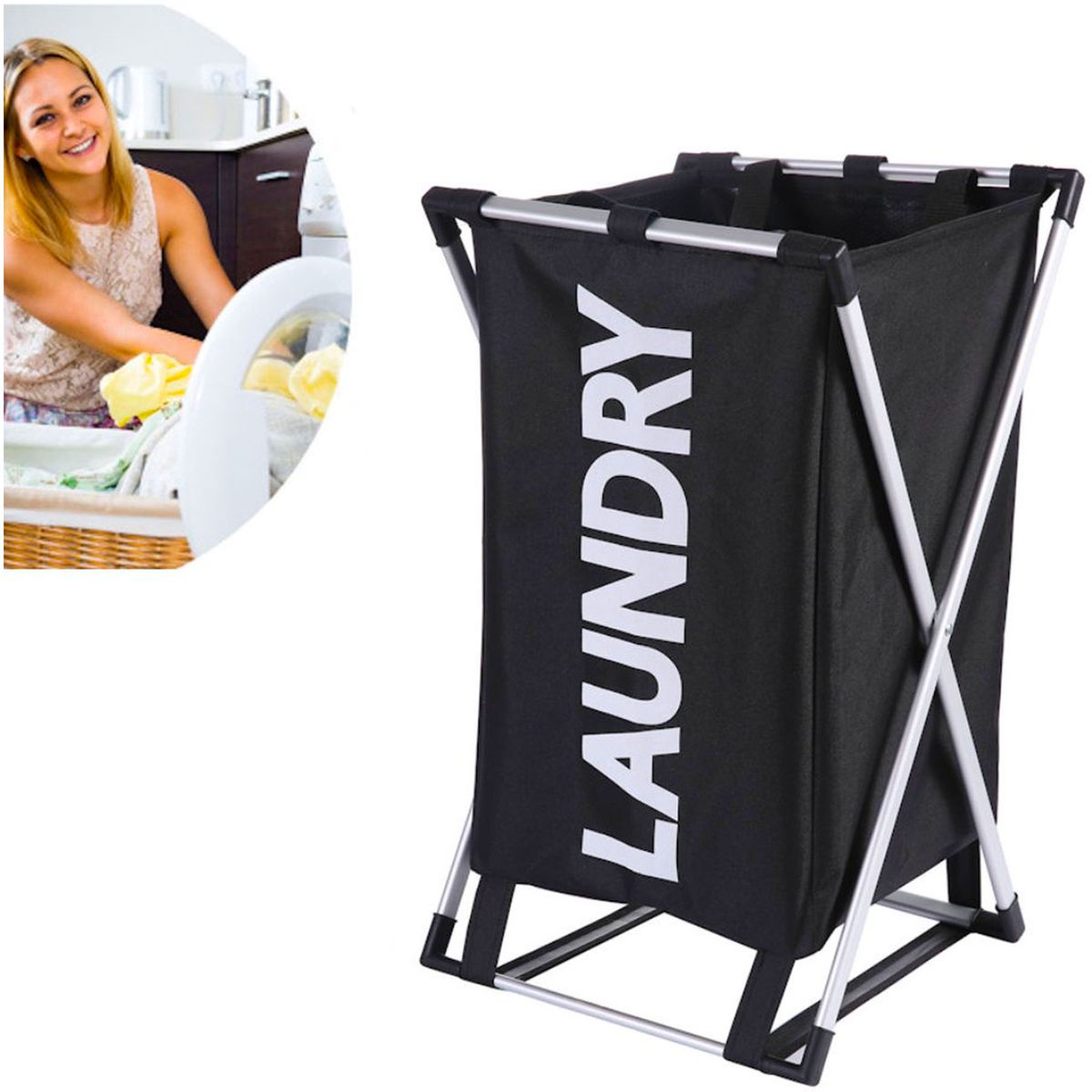 ONE PIXEL - Cesto Canasta De Ropa Sucia Organizador Lavanderia Plegable