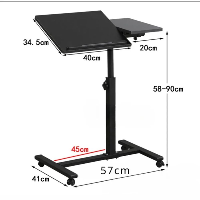 GENERICO - Mesa Para Computador Portatil Con Ruedas Ajustable