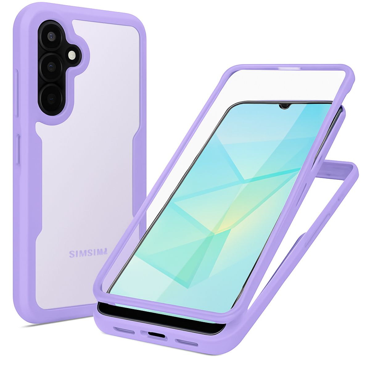 GENERICO - Estuche Protector Funda 2 En 1 Full 360 Para Samsung A36 / A37 / A56 Lila