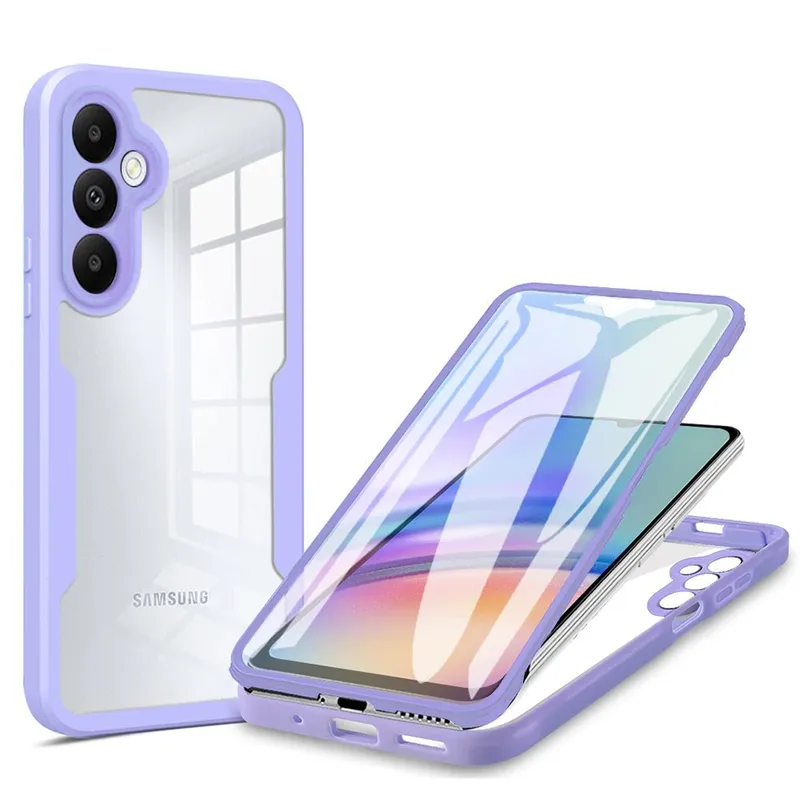 GENERICO - Estuche Protector Case Funda 2 En 1 Full 360 Para Samsung A54 Lila