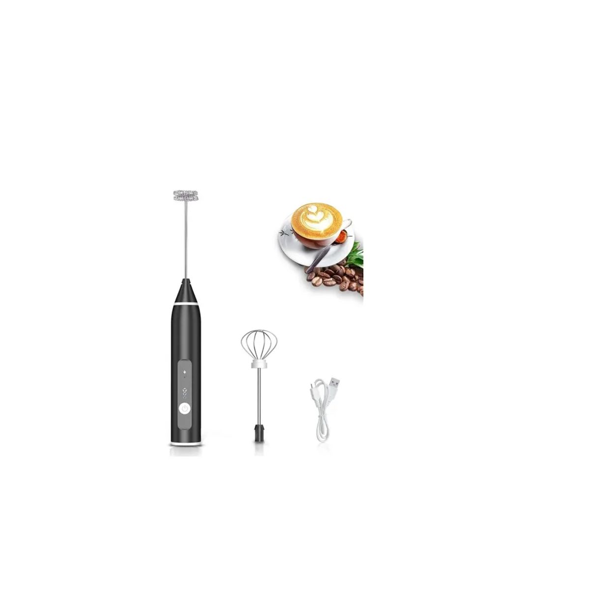 SKY - Mezclador Eléctrico Batidor Recargable Espumador Carga Usb