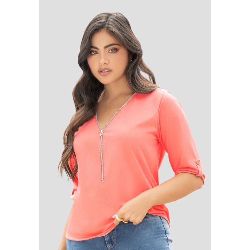 MARKETING PERSONAL - Blusa Mujer Salmon Mp 110678