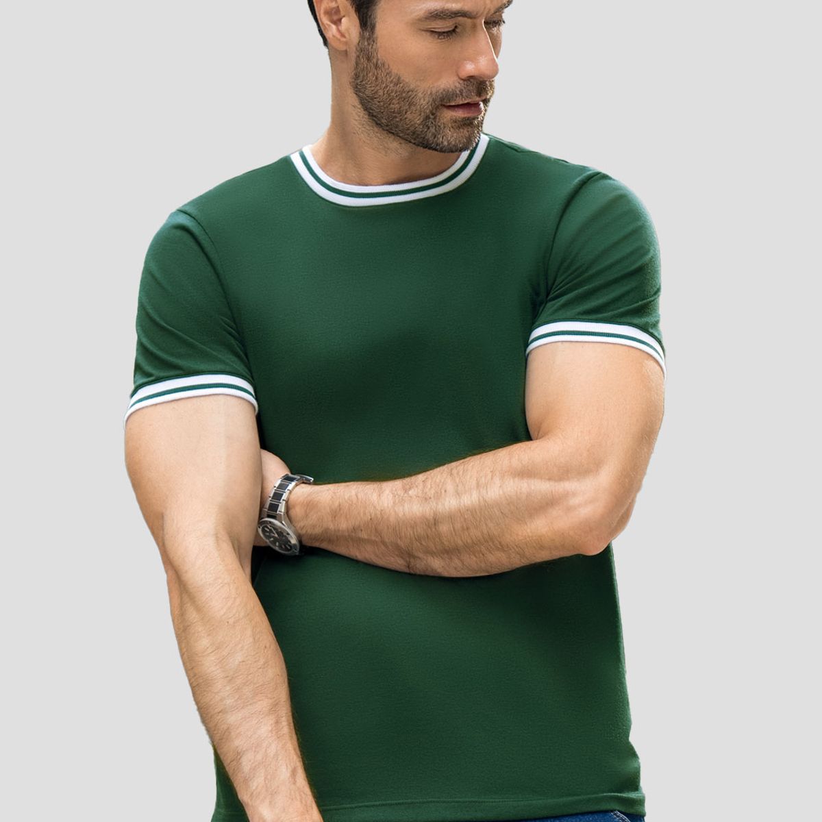 MARKETING PERSONAL - Camiseta Hombre Verde Pino Mp 110751