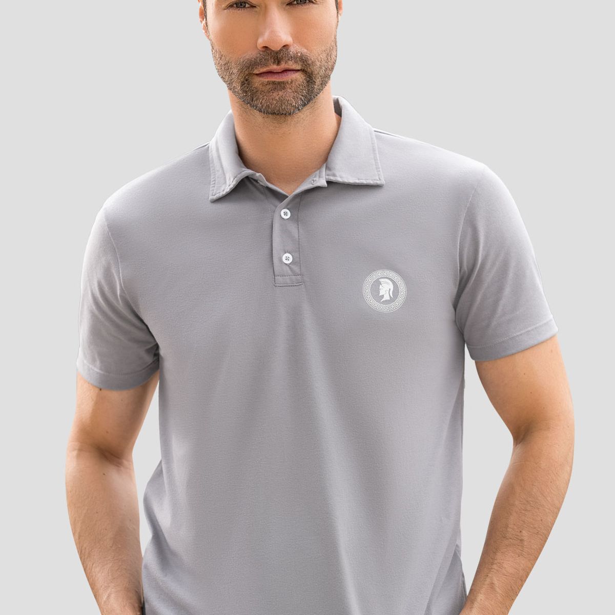 MARKETING PERSONAL - Polo Hombre Gris Claro Mp 110745